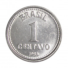 Moeda V-380 1 Centavo 1986 SOB/FC Aço Inoxidável Ø15mm 1,6gr.