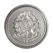 Moeda V-382 1 Centavo 1988 SOB/FC Data Difícil Aço Inoxidável Ø15mm 1,6gr.