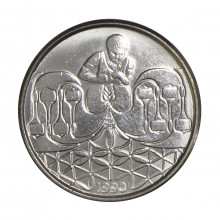 Moeda V-411 50 Centavos 1990 FC Rendeira  Aço Inoxidável Ø19,5mm 2,8gr.