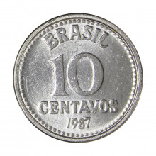 V-387 10 Centavos 1987 FC