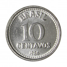 V-386 10 Centavos 1986 FC