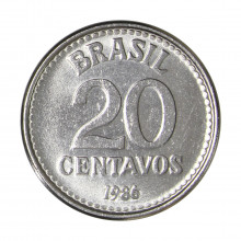 V-389 20 Centavos 1986 SOB/FC