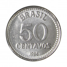 V-392 50 Centavos 1986 SOB/FC