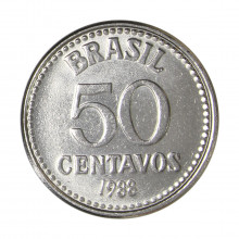 V-394 50 Centavos 1988 SOB/FC