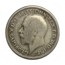 Km#832 6 Pence 1929 MBC Reino Unido Europa