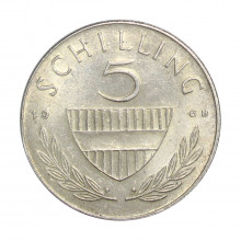 KM#2889 5 Schilling 1968 Áustria Europa