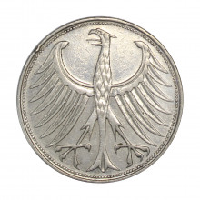 KM#112 5 Deutsche Mark 1951 D MBC+ Alemanha República Federativa Europa