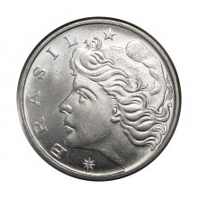 Moeda V-314 50 Centavos 1976 FC Aço Inox Ø27mm 6,6gr.