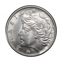 Moeda V-300 10 Centavos 1976 FC Aço Inox Ø23mm 4,2gr.