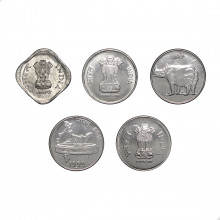 Set 5 moedas FC Índia Ásia