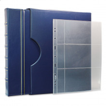 Álbum de Luxo Azul 10 Folhas c/ bolso p/ 30 Cédulas 3BZN G