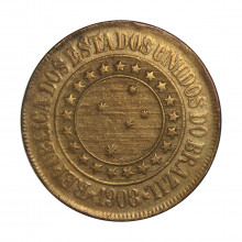 B-826 40 Réis 1908 C/Sinais de Limpeza