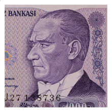 P#196 1000 Lira 1988 FE Turquia Ásia