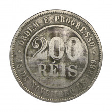 V-045 200 Réis 1889 MBC