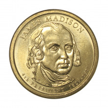 1 Dollar 2007 P James Madison 4th