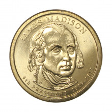 1 Dollar 2007 P James Madison 4th