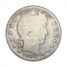 KM#114 Quarter Dollar 1895 Estados Unidos América Barber Quarter