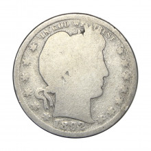 KM#114 Quarter Dollar 1892 Estados Unidos América Barber Quarter