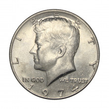 KM#202B Half Dollar 1974 Estados Unidos América Kennedy Half Dollar