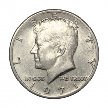 KM#202B Half Dollar 1971 Estados Unidos América Kennedy Half Dollar