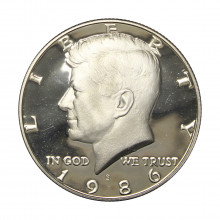 Km#A202b Half Dollar 1986 S Kennedy Half Dollar EUA América Proof