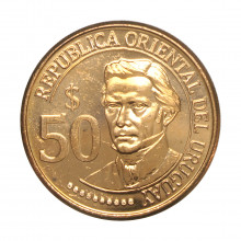 Km#139 50 Pesos Uruguaios 2011 Uruguai América Bicentenário da Independência