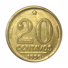 V-208 20 Centavos 1950 C/Sinais de Limpeza