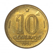 V-202 10 Centavos 1952 C/Sinais de Limpeza