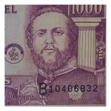 P#214a 1000 Guaranies 1998 MBC Paraguai América