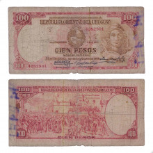 P#39b 100 Pesos 1939 Uruguai América