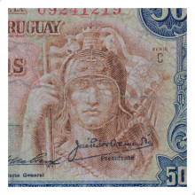 P#38b.2 50 Pesos 1952 BC Uruguai América