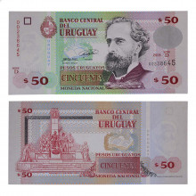 P#87a 50 Pesos Uruguaios 2008 Uruguai América
