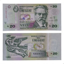 P#83a 20 Pesos Uruguaios 2003 Uruguai América