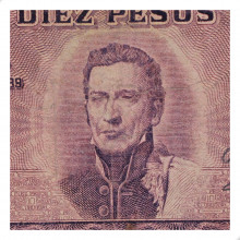 P#37c.2 10 Pesos 1939 BC Uruguai América