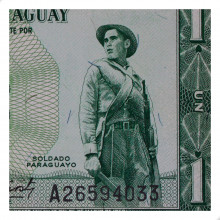 P#193b 1 Guarani 1963 SOB Paraguai América C/Manchas
