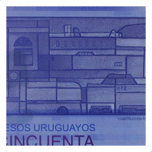 P#100 50 Pesos Uruguaios 2017 FE Uruguai América Polímero 50 Anos do Banco Central