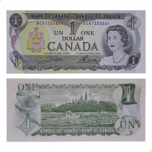 P#85c 1 Dollar 1973 Canadá América