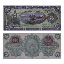 P#S702b 5 Pesos 1914 México América