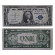 P#416c 1 Dollar 1935 C Estados Unidos América Carimbo Azul