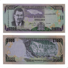 P#84C 100 Dollars 2007 Jamaica América
