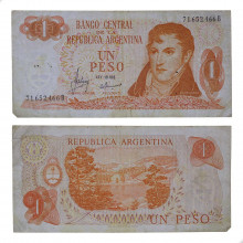 P#287 1 Peso 1971 Argentina América