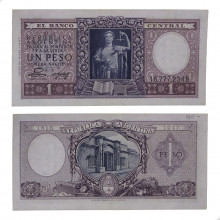 P#260b 1 Peso 1952 Argentina América Independência Econômica