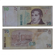 P#354a.4 10 Pesos 2007 Argentina América