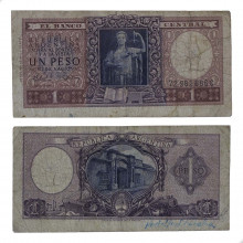 P#263a.3 1 Peso  1960 Argentina América