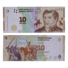 P#360a 10 Pesos 2016 Argentina América
