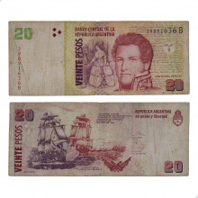 P#355a.2 20 Pesos 2003 Argentina América