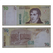 P#354a.5 10 Pesos 2007 Argentina América