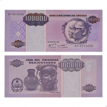 P#139 100000 Kwanzas 1995 Angola África