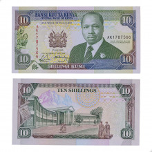 P#24b 10 Shillings 1990 Quênia África