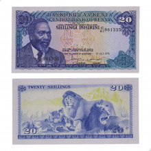 P#17 20 Shillings 1978 Quênia África